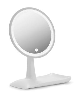 China RUIXINLI Rechargeable Adjustable Desktop Rechargeable LED Private Label Lighted Makeup Mirror for sale