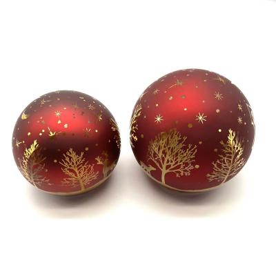 China Multicolor Christamas Decoration 11cm Led Light Christmas Ball Shatterproof Christmas Ball for sale