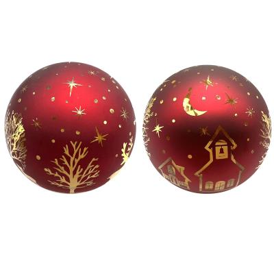 China Christamas Decoration Best Price Christmas Ornament Ball Set Red Christmas Ball With Led Light for sale