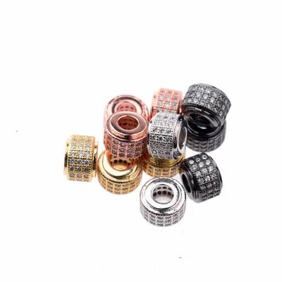 China DIY Copper Beads Micro Pave Round Zircon Spacer Bead BK2026 for sale