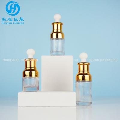 China Dropper Glass Cosmetic Bottle In Stream 20ml 30ml 50ml Glass Water Bottles And Skin Care Packaging Oil Bottle for sale