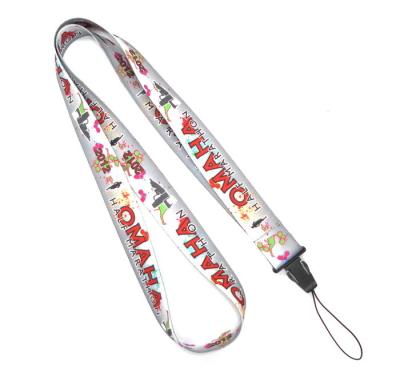 China Grey Personalised Mobile Phone Lanyard , Durable Eco Friendly Lanyard for sale