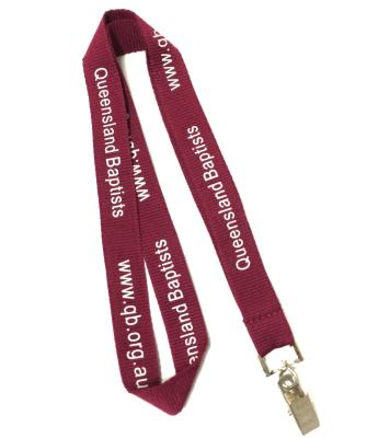 China Metal Clip Attachment Screen Printed Lanyards / Polyester Neck Lanyards For Keys for sale