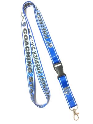 China Coaching Staff Heat Transfer Custom Printed Lanyards , Football Event Dye Sublimated Lanyards for sale