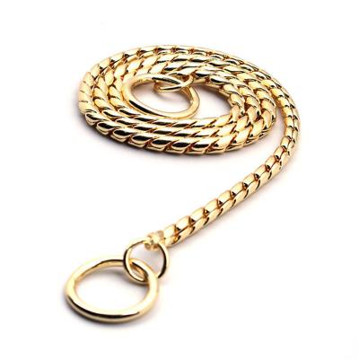 China Viable Hot Selling Gold/Silver/Black/Rose Gold 4mm/3mm/5mm Snake Serpentine Dog Chain for sale