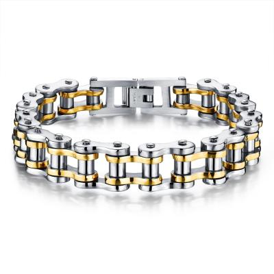 China Wholesale Men's Jewelry Bike Motorcycle Chain Bracelet Stainless Steel Casual/Sporty Men's Bracelet For Men for sale