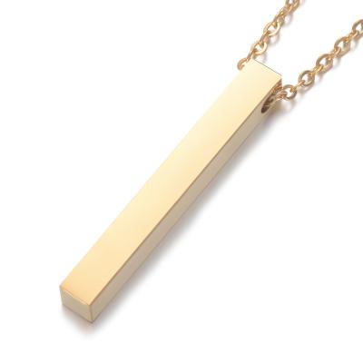 China Cute Custom Logo Personalized Stainless Steel Gold/Silver/Rose Gold Women Bar Choker Necklace for sale