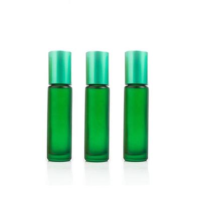 China 10ml Glass Bottle Red Essential Green Cosmetic Essentials In Stock For Sale Glass Bottle Essential Green for sale