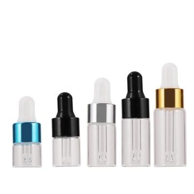 China Skin Care Shoulder Essential Oil Glass Dropper Bottle5/10/15/20/30/50/100ml Amber Clear Cylinder Slanted Flat Cosmetic Cosmetics for sale