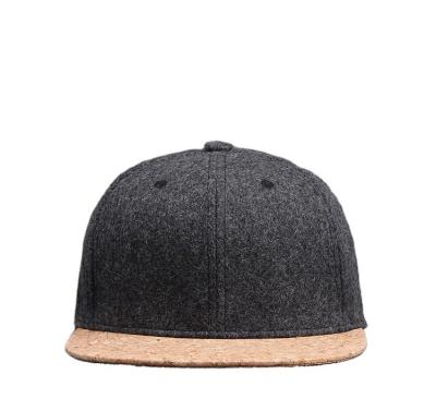 China 6 Panel COMMON Flat Square Cork Brim Snapback Hat Snapback Hard Hat for sale