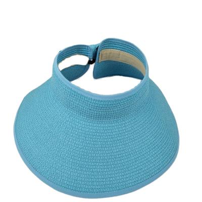 China COMMON Women's Rolled UPF 50+ Wide Brim Straw Sun Hat Sun Visor for sale