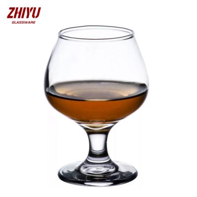 China CLASSIC Glass Whiskey Cocktail Beer Glass Transparent Clear Gold Handmade 5.5 oz. 160ml Brandy Spirits Tasting Snifter for sale