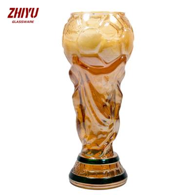 China Football Shape Beer Glass Amazon Top Seller 2022 Football Shaped Beer Glass Cups World Cup Beer Mug Soccer Ball Beer Glasses Custom for sale