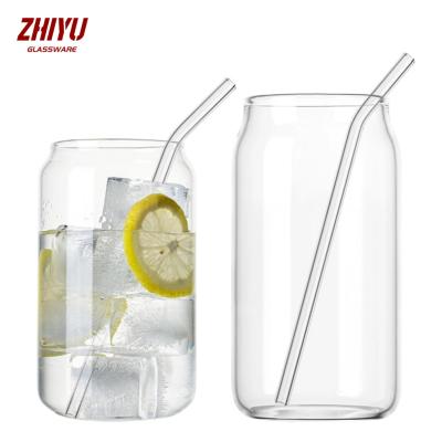 China Outstanding Quality Hot Selling Amazon Custom LOGO Can Glass Beer Cups Soda Bubble Tea Cup Bar Events Party Restaurant Home for sale