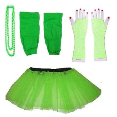 China PESENAR Hen Party New Year Accessories Polyester Fiber Knee Pads Edge Gloves Bead Chain Four Piece Set for sale