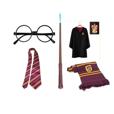 China Wholesale New Design Magic Wands School Role Playing Game PESENAR Glass Magic Wand Long Dress Magic Wizard Scarf Decorations Set for sale