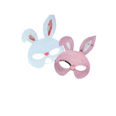 China Sequin Party Mask Sequin Rabbit Masks Cute Bunny Easter Masquerade Party Cosplay Costume Props For Party Decoration for sale