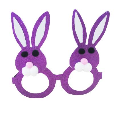 China Small Purple Green Cute White Plastic Rabbit Party Funny Modeling Ball Dress Up Glass Easter Toys Decorate Glass Rabbit Props for sale