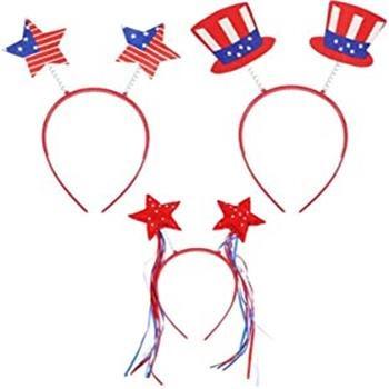 China Polyester fiber national flag hair circle star hair circle hat hair circle hat independent daily party supplies for sale