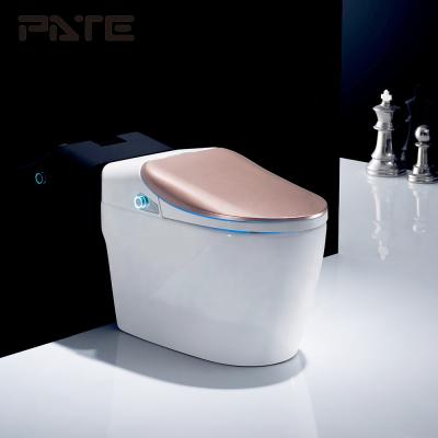 China Modern Automatic Operation Rose Gold Concealed Cistern Bathroom WC Smart Toilet for sale