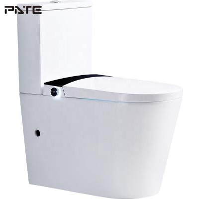 China Automatic Operation Hot Air Drying Economic Ceramic Black Colorful Intelligent Toilet Exterior for sale