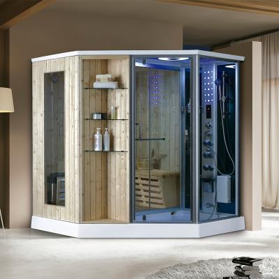 China Computer Control Panel Indoor Dry Sauna Room And Traditional Steam Shower Room for sale