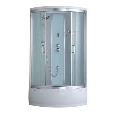 China Contemporary Indoor White Stainless Steel Slide Steam Shower For Hotel for sale