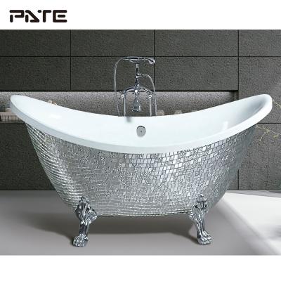 China 2021 China High Quality Silver Acrylic Freestanding Bathtubs Soaking Bathroom for sale