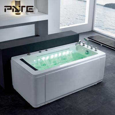 China Modern Contemporary Simple White Acrylic Massage Indoor High Quality Bathtub for sale