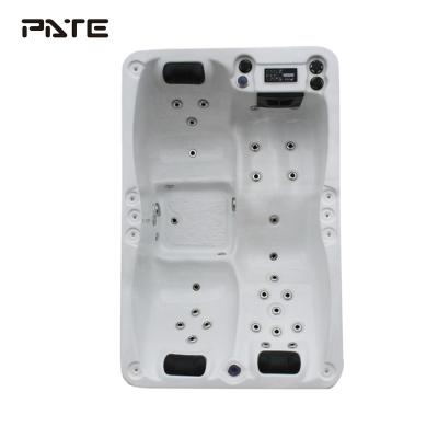 China White Body Massage 3 Person Spa Jet Massage Rectangle Outdoor Hot Tub Discounts for sale