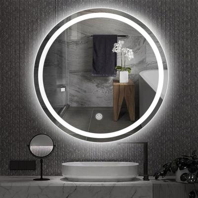 China Factory Hot Selling Enlarging Led Bathroom Mirror Light Smart Mirror Silver Fog Light Vanity Mirror For Hotel for sale