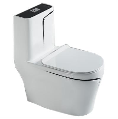 China Double-Flow Good Price Strap Down Wash Toilet Bathroom Sanitary Ware One Piece Toilet for sale