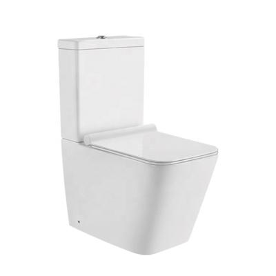 China AP8869 Double-flush Watermark European Toilet Five Star Hotel Bathroom Two Piece Washdown Toilet for sale