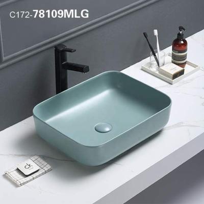 China Eco - Friendly Bathroom Vanity Top Wash Art Basin Rectangular Basin for sale