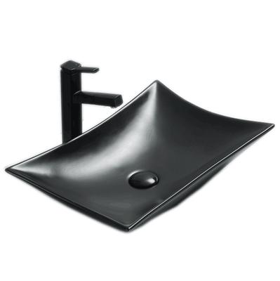 China Single Square Matte Black Solid Color Outdoor Basin Countertop Sink Slim Hand Wash Basin for sale