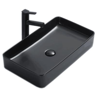 China New Italian Black Bathroom Basin Solid Hand Basin Simple Outdoor Wash Basin For Hotel Bathroom Sink for sale