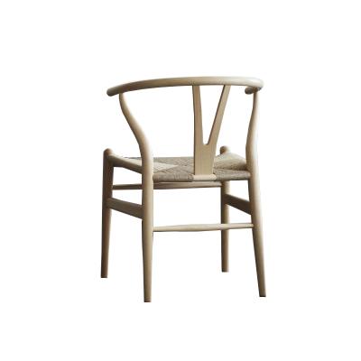 China Cooling Dining Room Lounge Y Chairs Classic Vintage Wishbone Chair Solid Wood and Natural Rattan Seat Comfortable Multiple Functions for sale