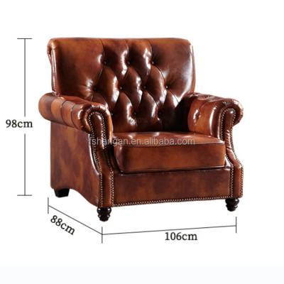 China Retro Fashion Tufted Design Sofa Living Room Frame Style Chesterfield Solid Wood American Sofa for sale