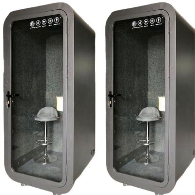 China Privacy Modern Acoustic Portable Vocal Booth Telephone Booth Soundproof Meeting Booth For Office for sale