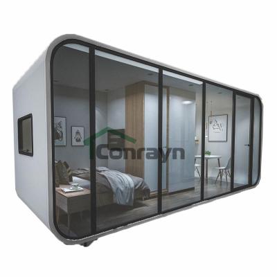 China Mobile Mini House Prefab Hotel Use Modern Popular Container House Luxury Sleeping Capsule Prefab Houses Apple Prefab Cabin for sale