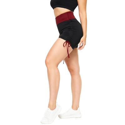 China Fashion Breathable Breathable Plus Size Stitched Yoga Shorts High Waist Fishing Pants Gym Fitness Plus Size Abbreviations Woman for sale