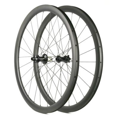 China Road Bikes Carbon Wheels Disc 38mm Anvil Wheelset 25mm Width Carbon Fiber Road Bicycle Wheels for sale