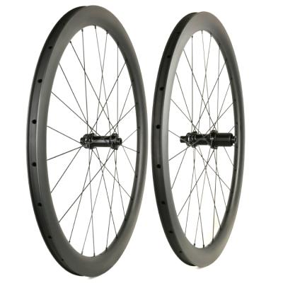 China Road Bikes Carbon Wheels Road Bike Wheelset Disc 45mm Anvil Bicycle Wheels 25mm Width Carbon 700c Wheelset for sale