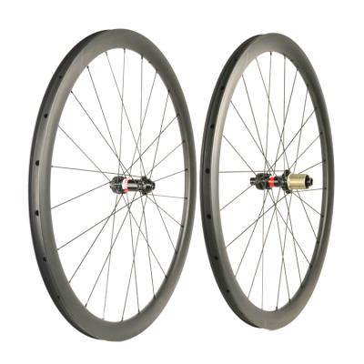 China Road Bikes 700c 38mm Carbon Wheels Anvil Cyclocross Road Disc Brake Bicycle Wheelset 24 Hole for sale