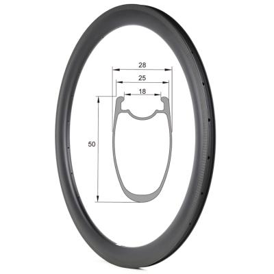 China Road Bikes 255tg T800 Carbon Bike Rims Clincher Tubeless 700c 50mm Depth Road Bike 24 Holes for sale