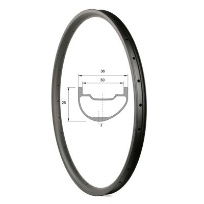 China Mountain Bikes AM MTB Carbon Rims 30mm Inner Width All Mountain Bike Carbon MTB 29er 28 32 Hole Rims for sale