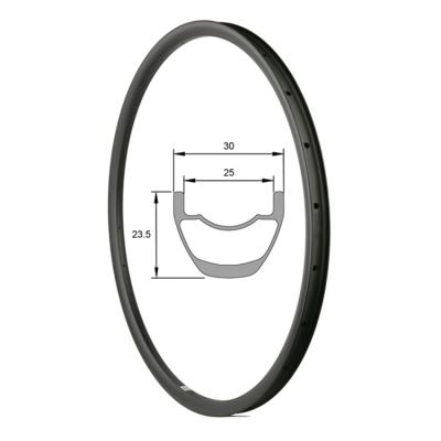 China 27.5er Mountain Bikes Carbon Fiber Mountain Bikes 27.5er Rim Hookless 32mm Wide XC MTB 27.5 Carbon Rims for sale