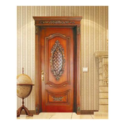 China Sound Insulation CBMmart Decoration Design Modern Teak Doors Customized Carved Solid Wood Interior Door for sale