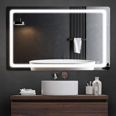 China Modern Wall Mounted Standing Magnifying Led Mirror Bathroom Luxury Vanity Mirror for sale