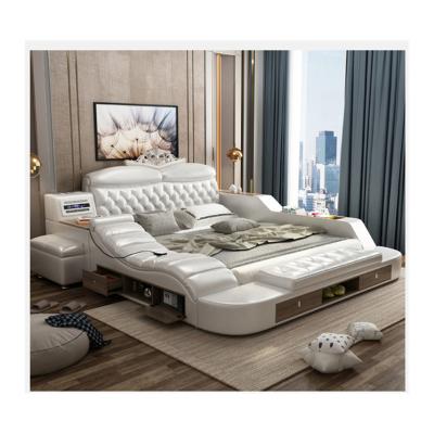 China CBMmart Modern Modern Bedroom Furniture Massage Music Player Upholstered Leather Smart Sofa Beds for sale